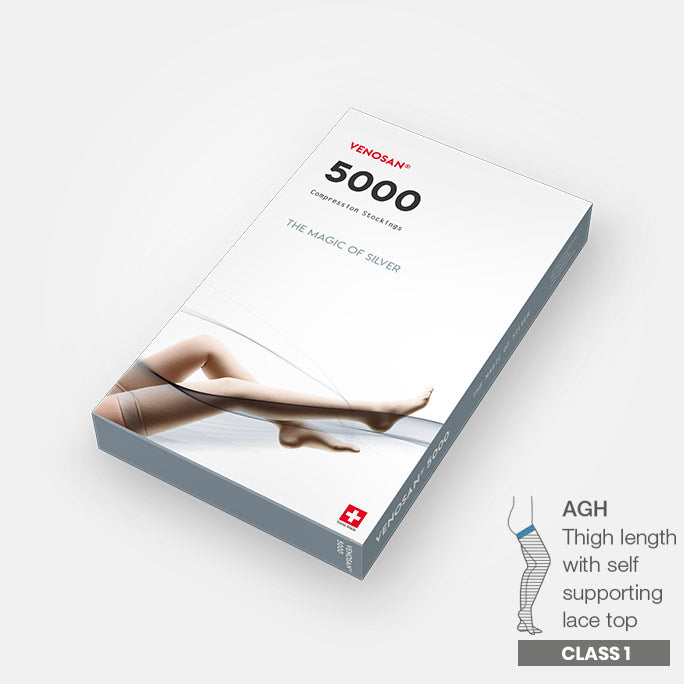 VENOSAN® 5000 AGH – Thigh Length with silicone top band (Class 1)