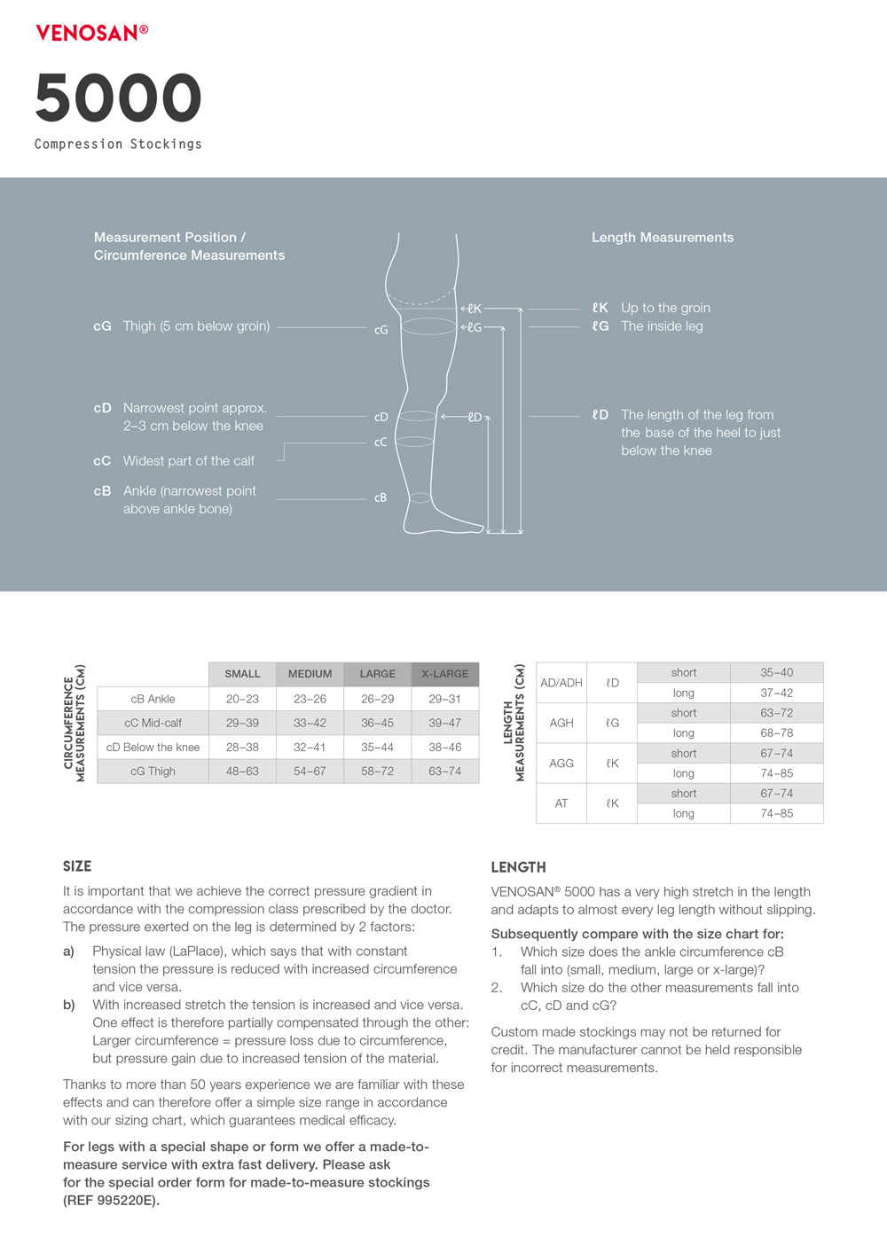 Venosan-5000-series-size-guide-compression-stockings